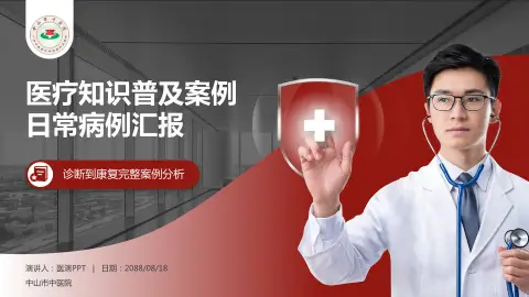 中山市中医院医疗知识普及PPT模板