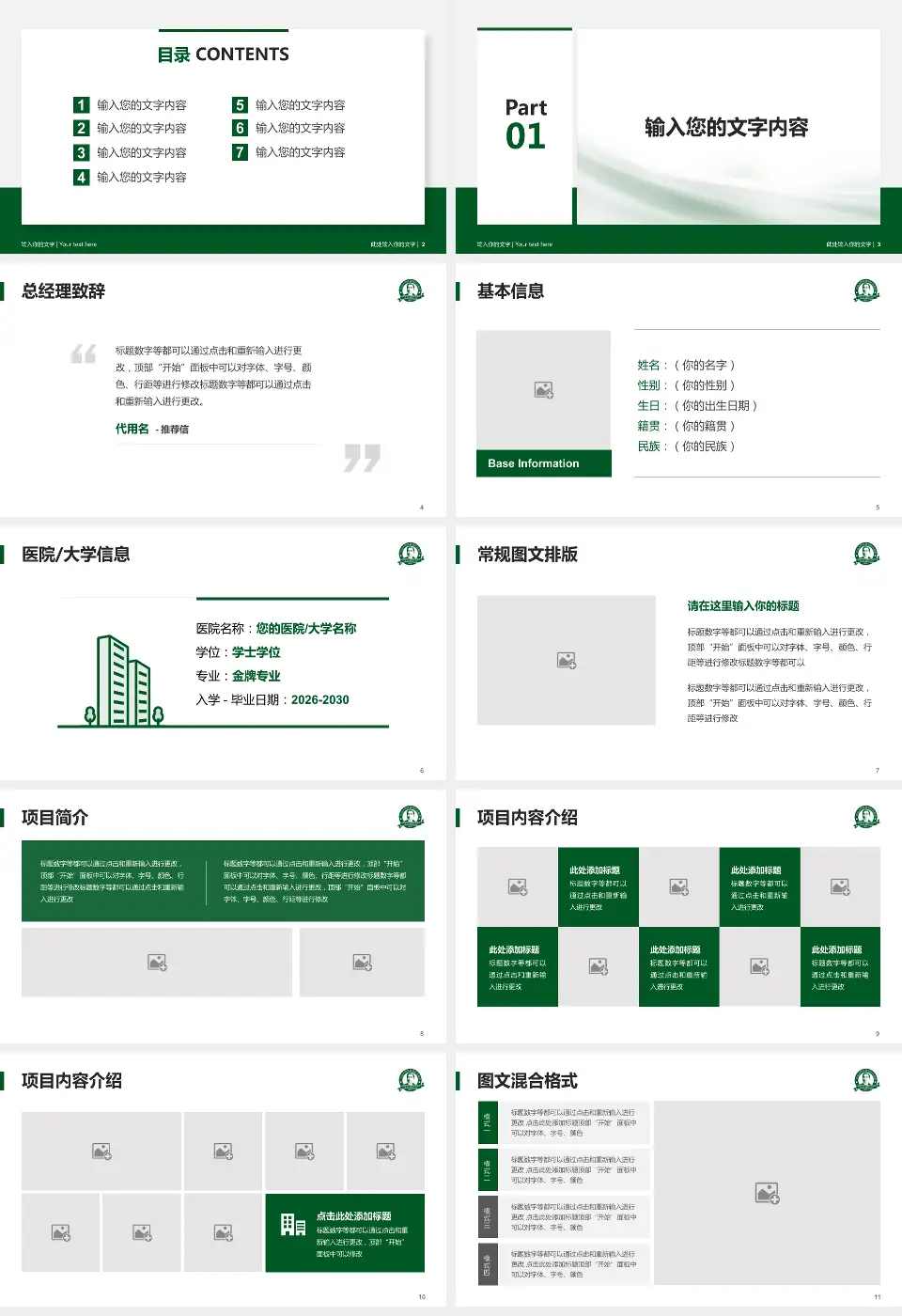 中山大学孙逸仙纪念医院个人求职应聘简历PPT模板16:9格式幻灯片预览图2