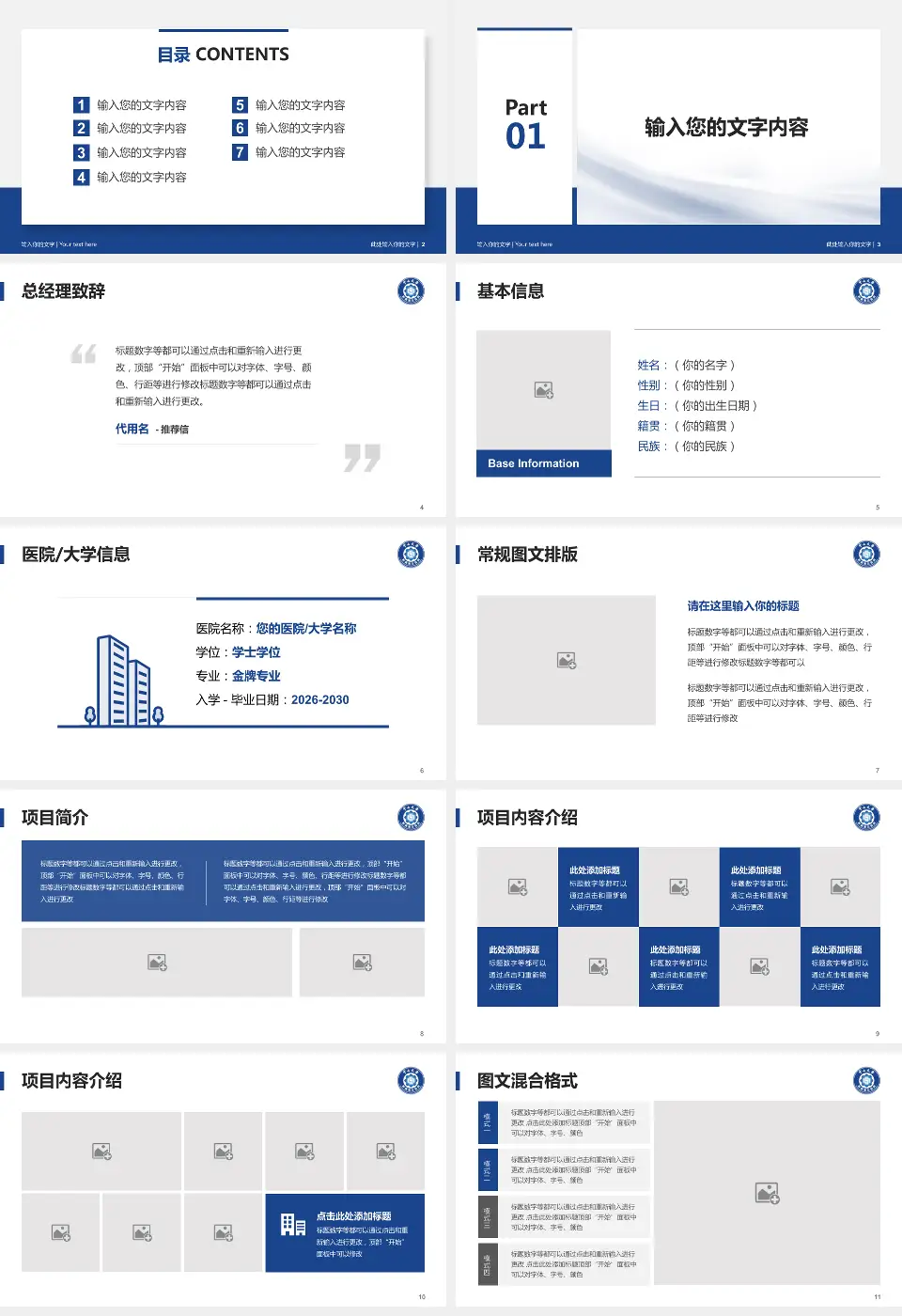 中山大学附属第五医院个人求职应聘简历PPT模板16:9格式幻灯片预览图2