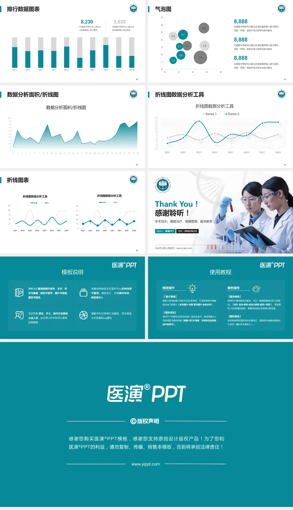 中山市小榄人民医院科研成果展示PPT模板16:9格式幻灯片预览图6