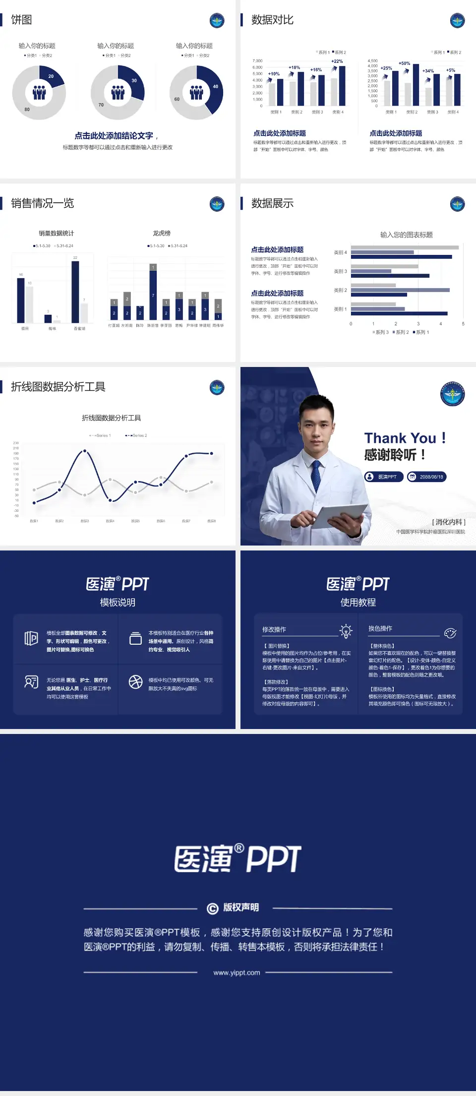 中国医学科学院肿瘤医院深圳医院病例分享与讨论PPT模板4:3格式幻灯片预览图4