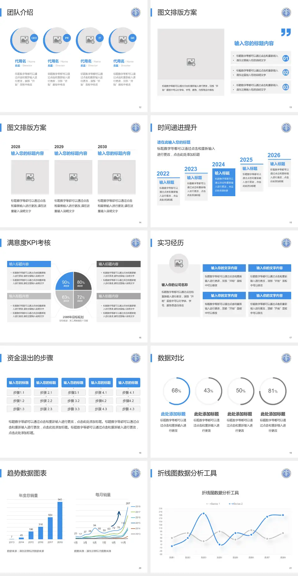 北京大学深圳医院培训与教育PPT模板4:3格式幻灯片预览图3