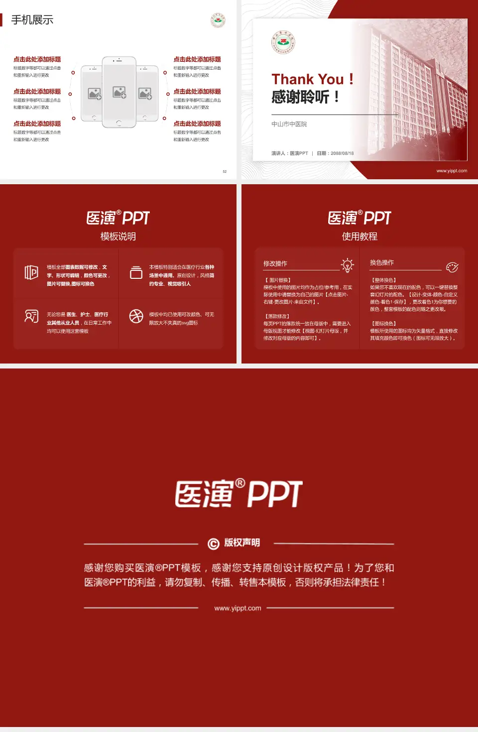 中山市中医院医院管理报告PPT模板4:3格式幻灯片预览图7