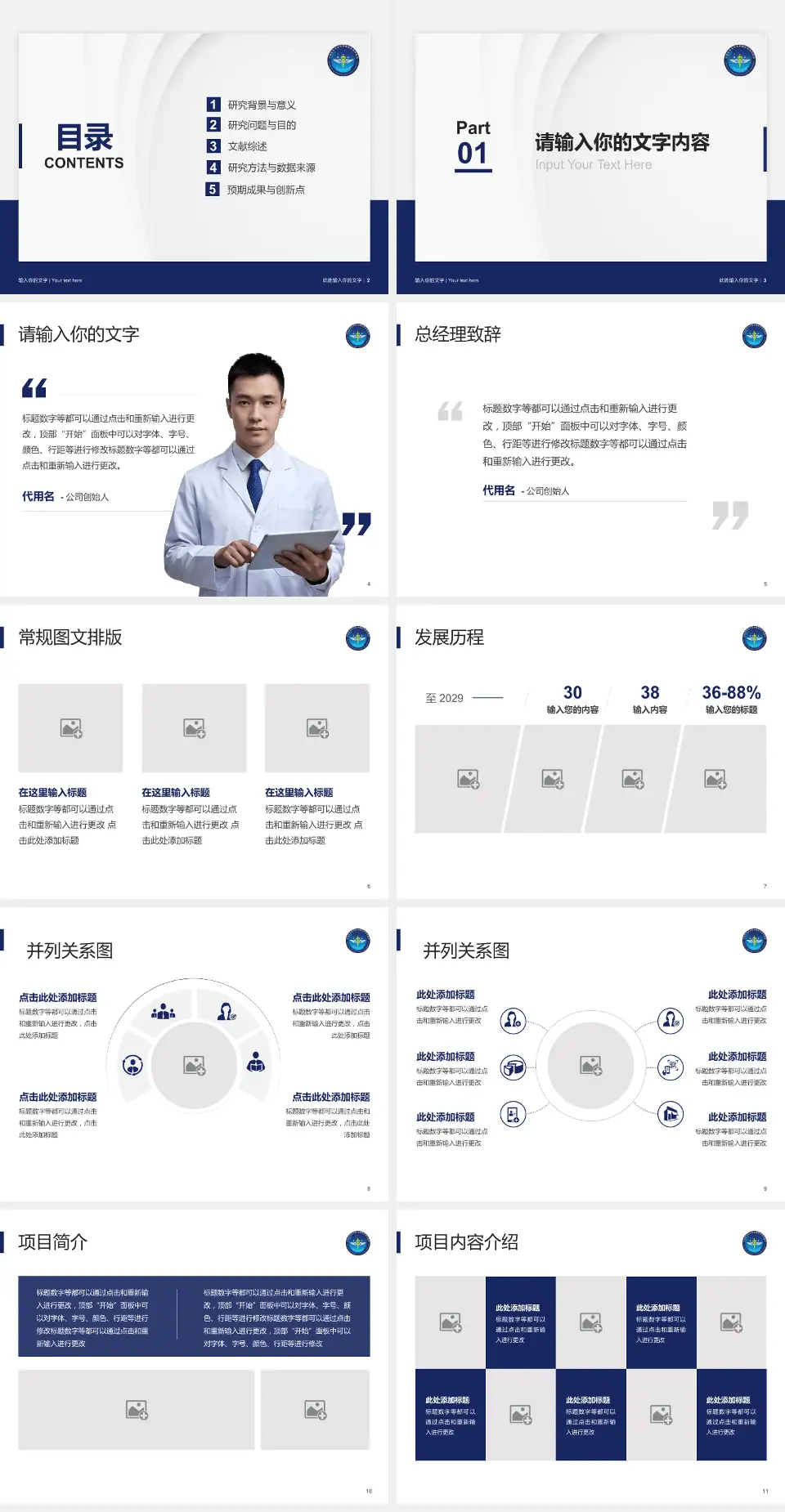 中国医学科学院肿瘤医院深圳医院医院管理报告PPT模板4:3格式幻灯片预览图2