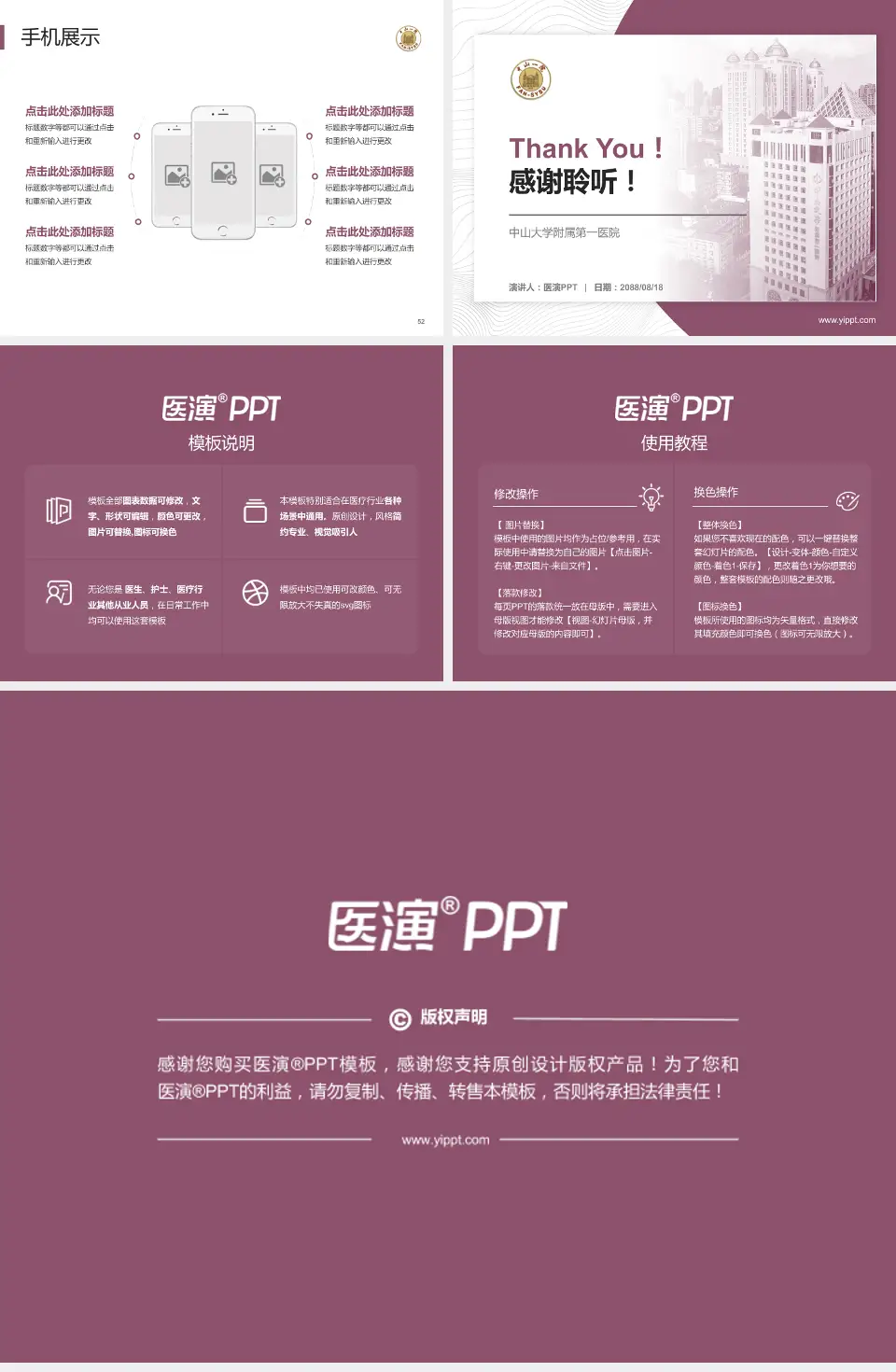 中山大学附属第一医院医院管理报告PPT模板4:3格式幻灯片预览图7