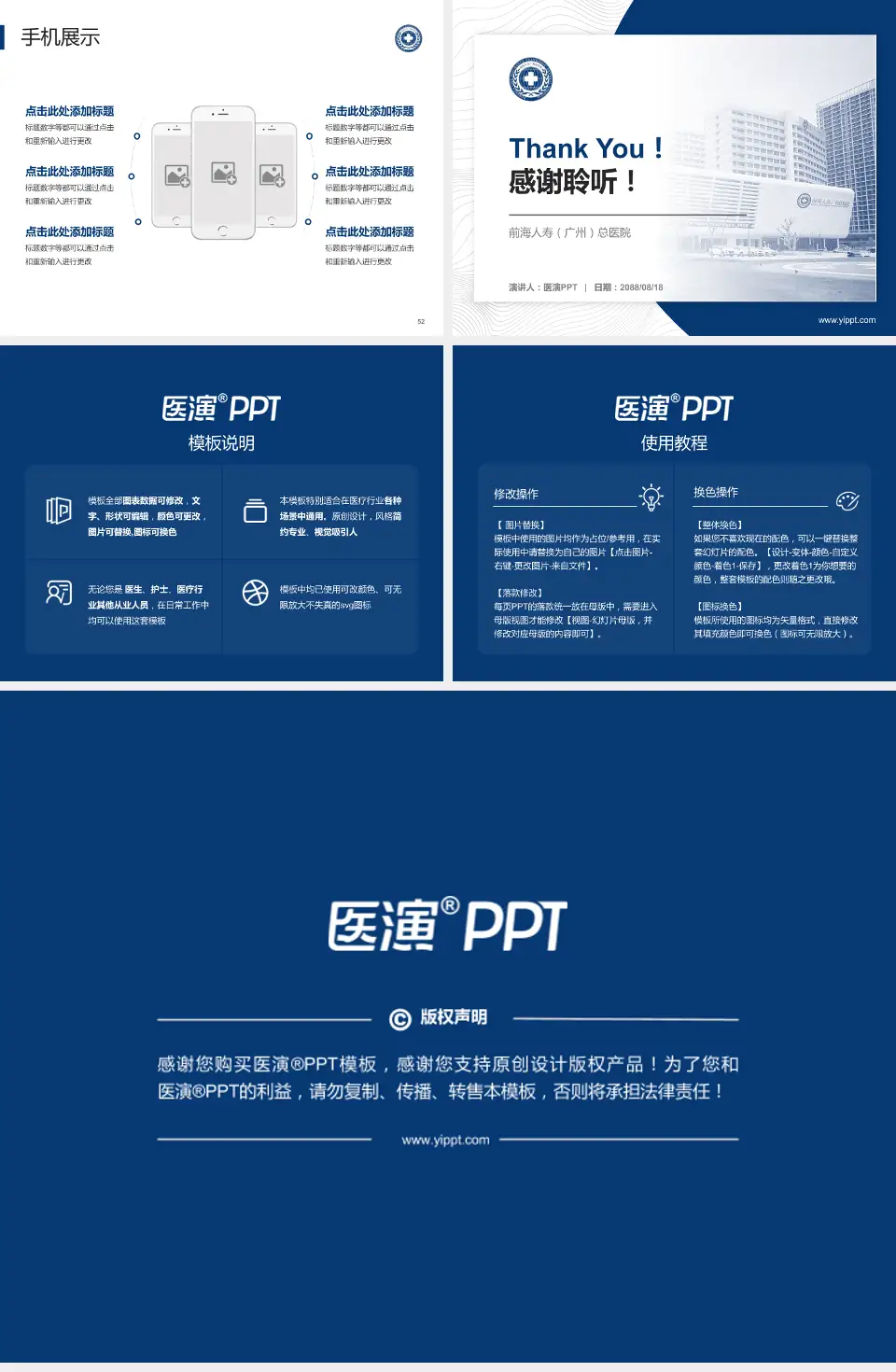 前海人寿（广州）总医院医院管理报告PPT模板4:3格式幻灯片预览图7