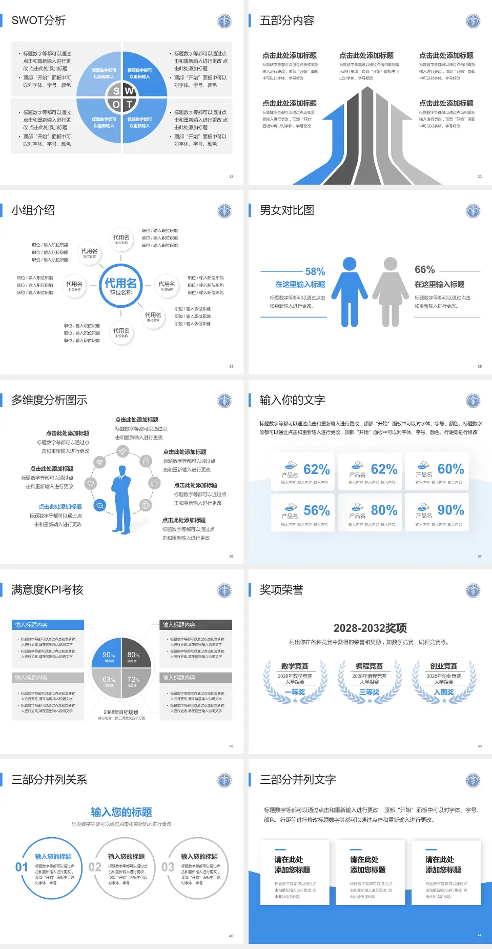 北京大学深圳医院医疗行业比赛专用PPT模板4:3格式幻灯片预览图5