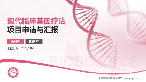 佛山市南海区妇幼保健院项目申请与汇报PPT模板