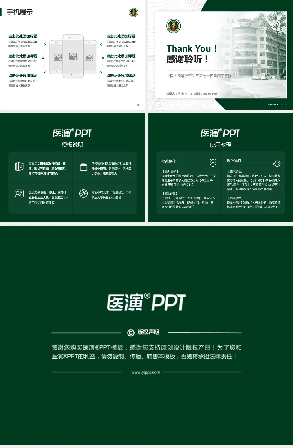 中国人民解放军陆军第七十四集团军医院医院管理报告PPT模板4:3格式幻灯片预览图7