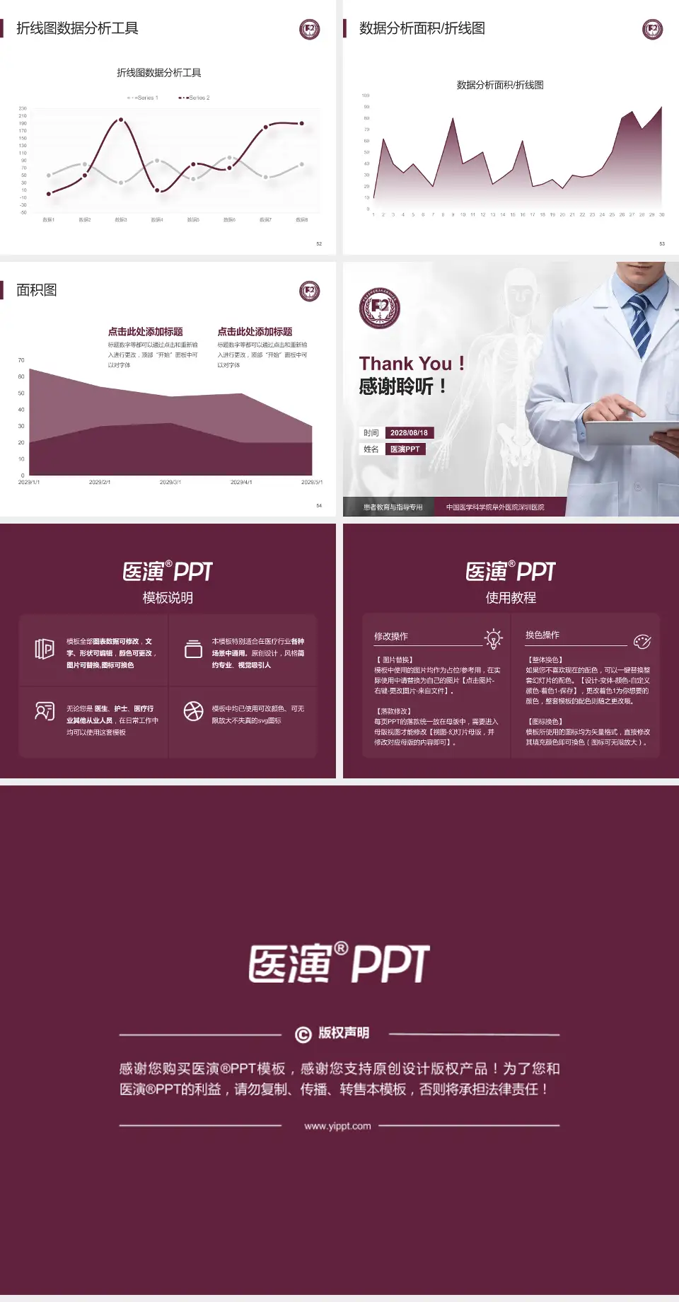 中国医学科学院阜外医院深圳医院患者教育与指导PPT模板4:3格式幻灯片预览图7
