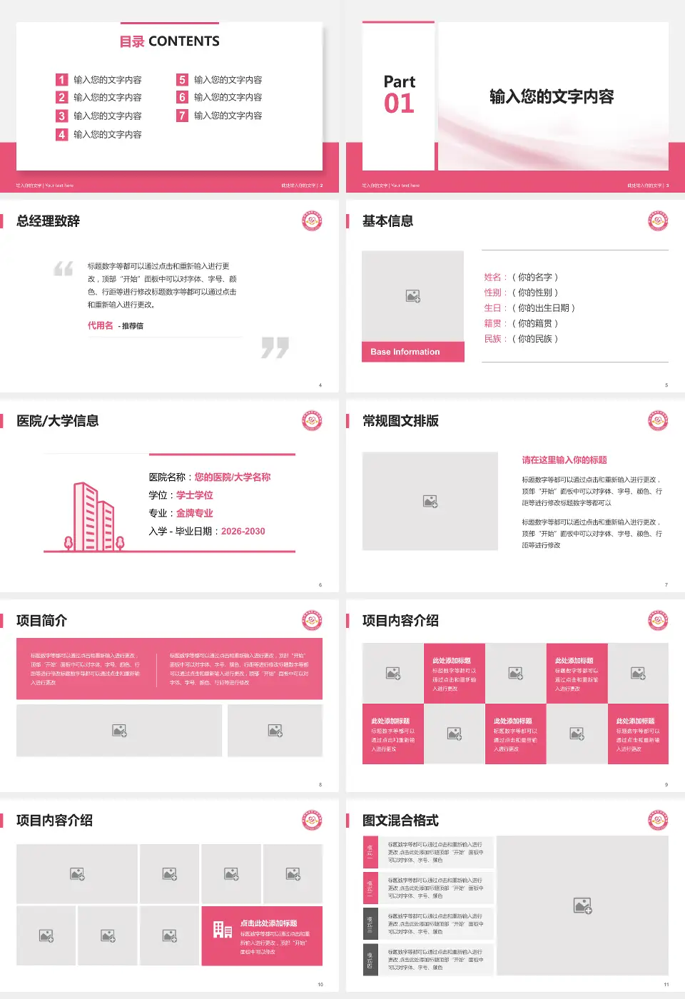 佛山市南海区妇幼保健院个人求职应聘简历PPT模板16:9格式幻灯片预览图2