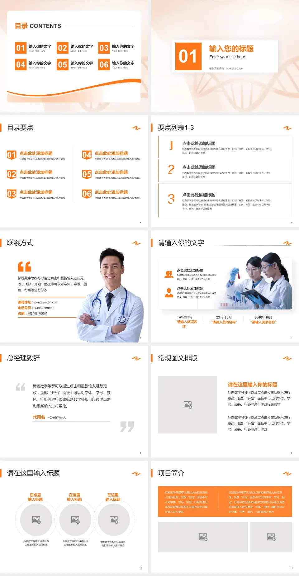 中山大学中山眼科中心项目申请与汇报PPT模板4:3格式幻灯片预览图2