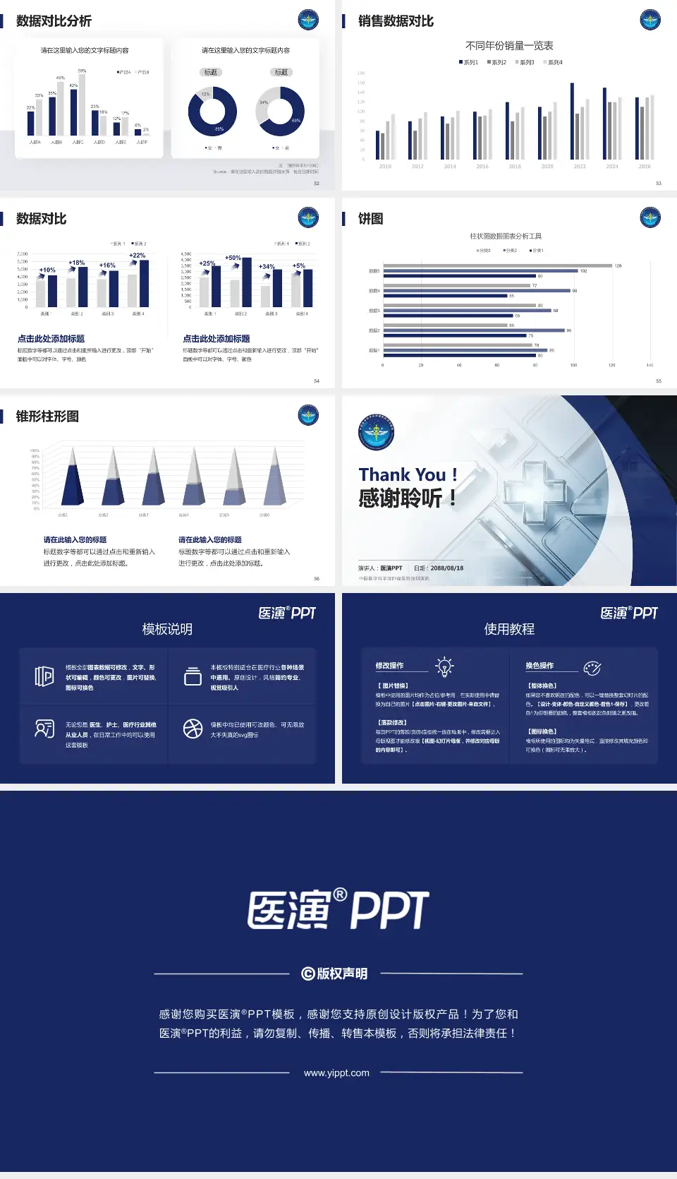 中国医学科学院肿瘤医院深圳医院医疗行业比赛专用PPT模板16:9格式幻灯片预览图7