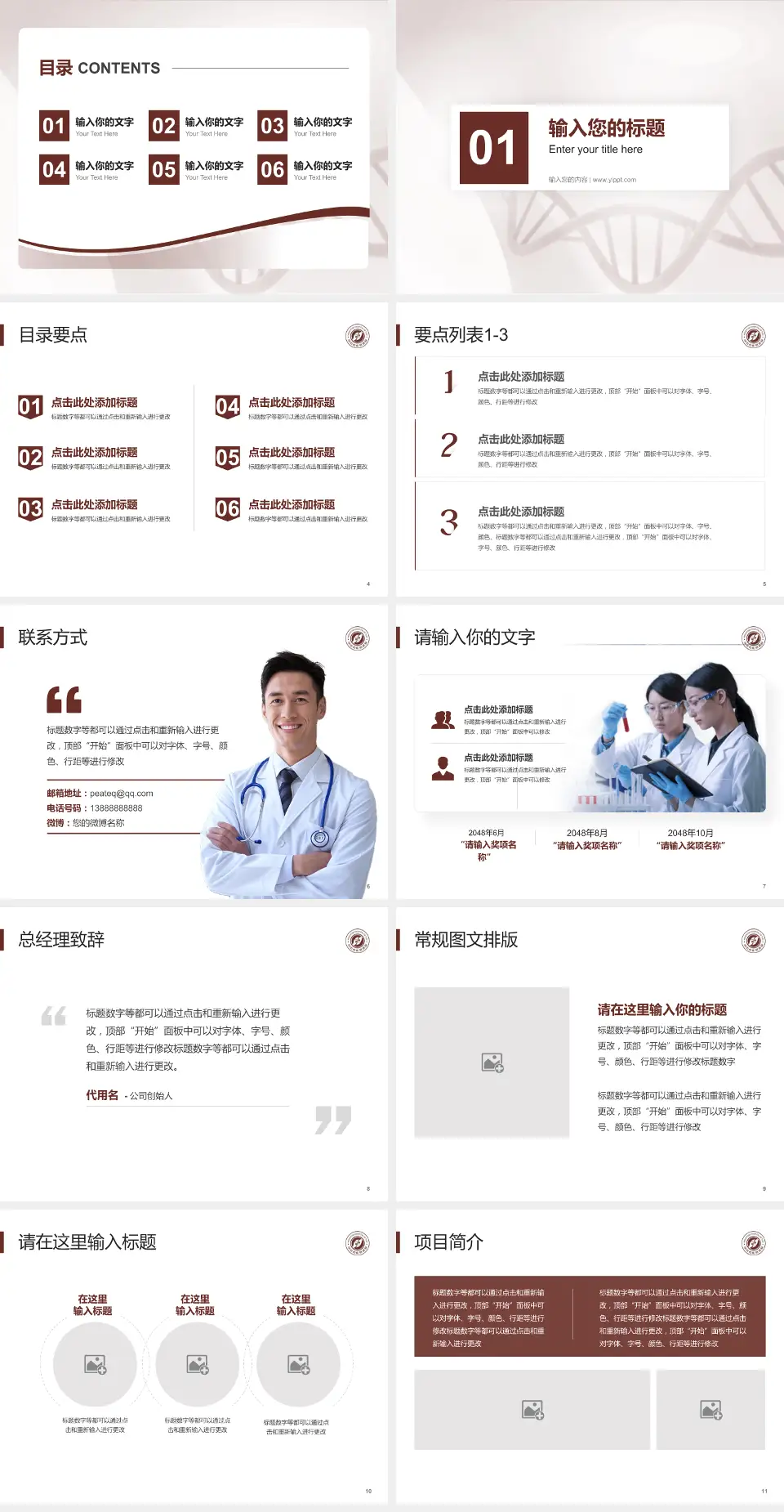 汉中市中医医院项目申请与汇报PPT模板4:3格式幻灯片预览图2