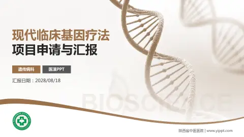 陕西省中医医院项目申请与汇报PPT模板