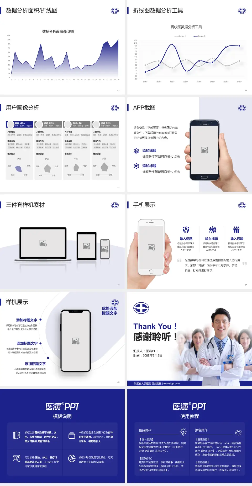 陕西省人民医院 西咸院区科室介绍与推广PPT模板4:3格式幻灯片预览图6
