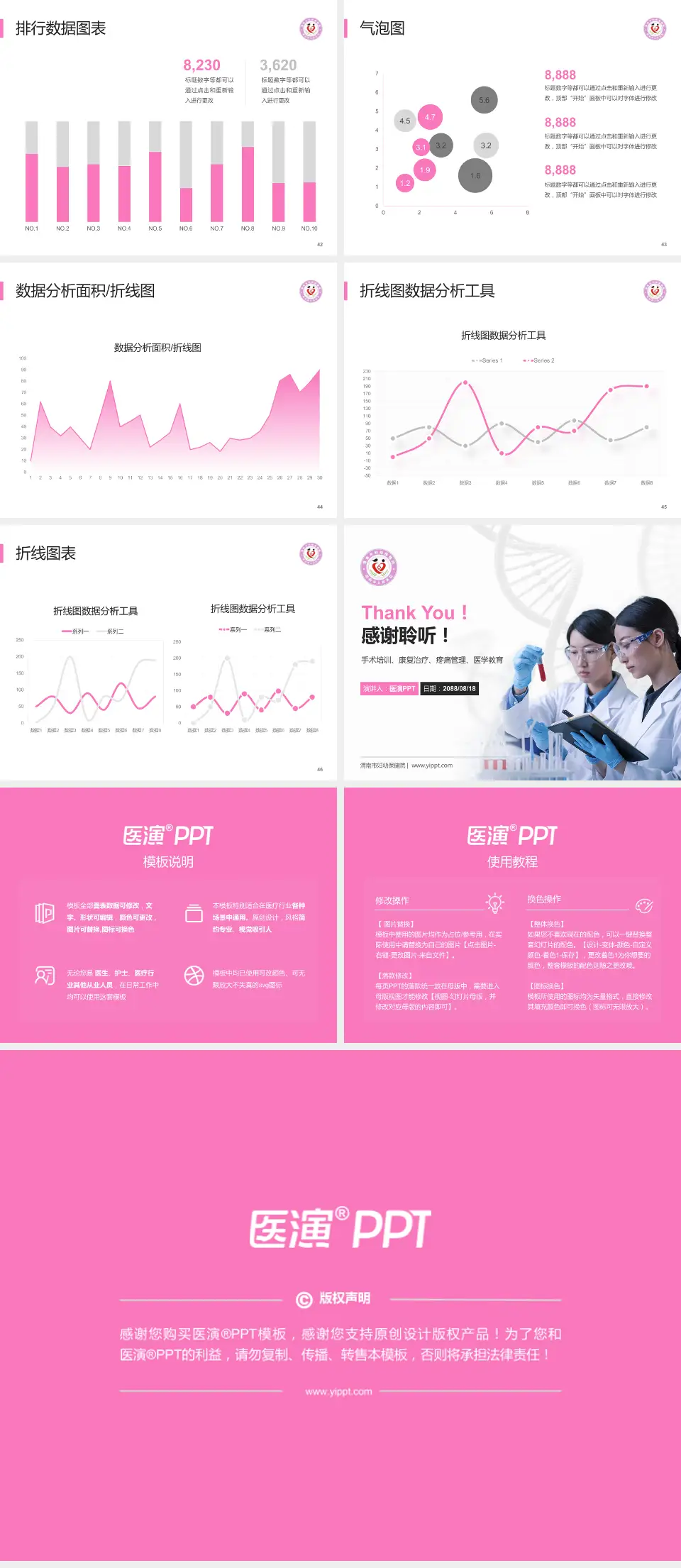 渭南市妇幼保健院科研成果展示PPT模板4:3格式幻灯片预览图6