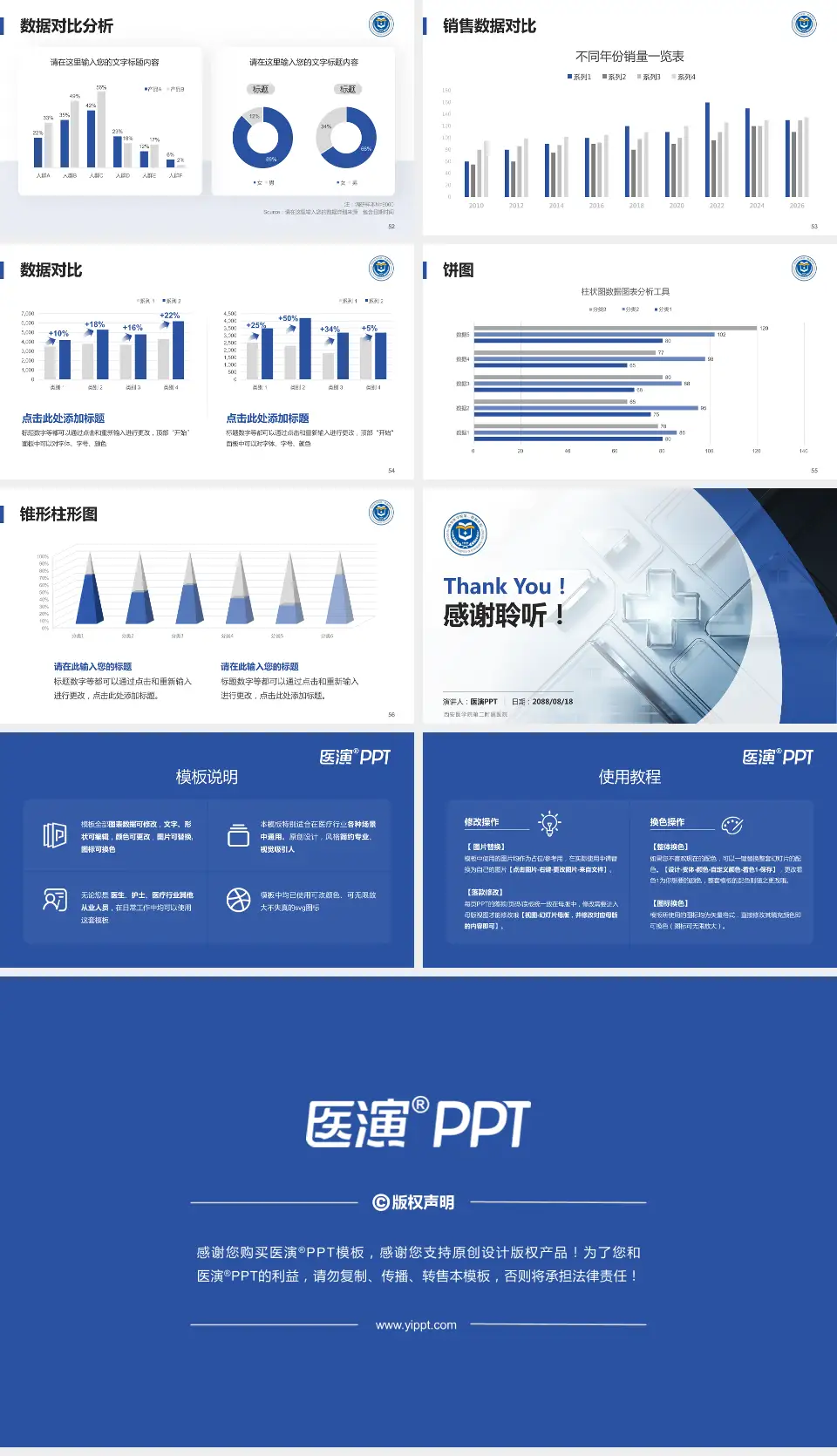 西安医学院第二附属医院医疗行业比赛专用PPT模板16:9格式幻灯片预览图7