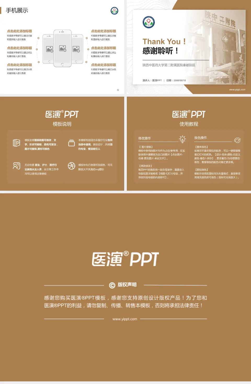 陕西中医药大学第二附属医院秦都院区医院管理报告PPT模板4:3格式幻灯片预览图7