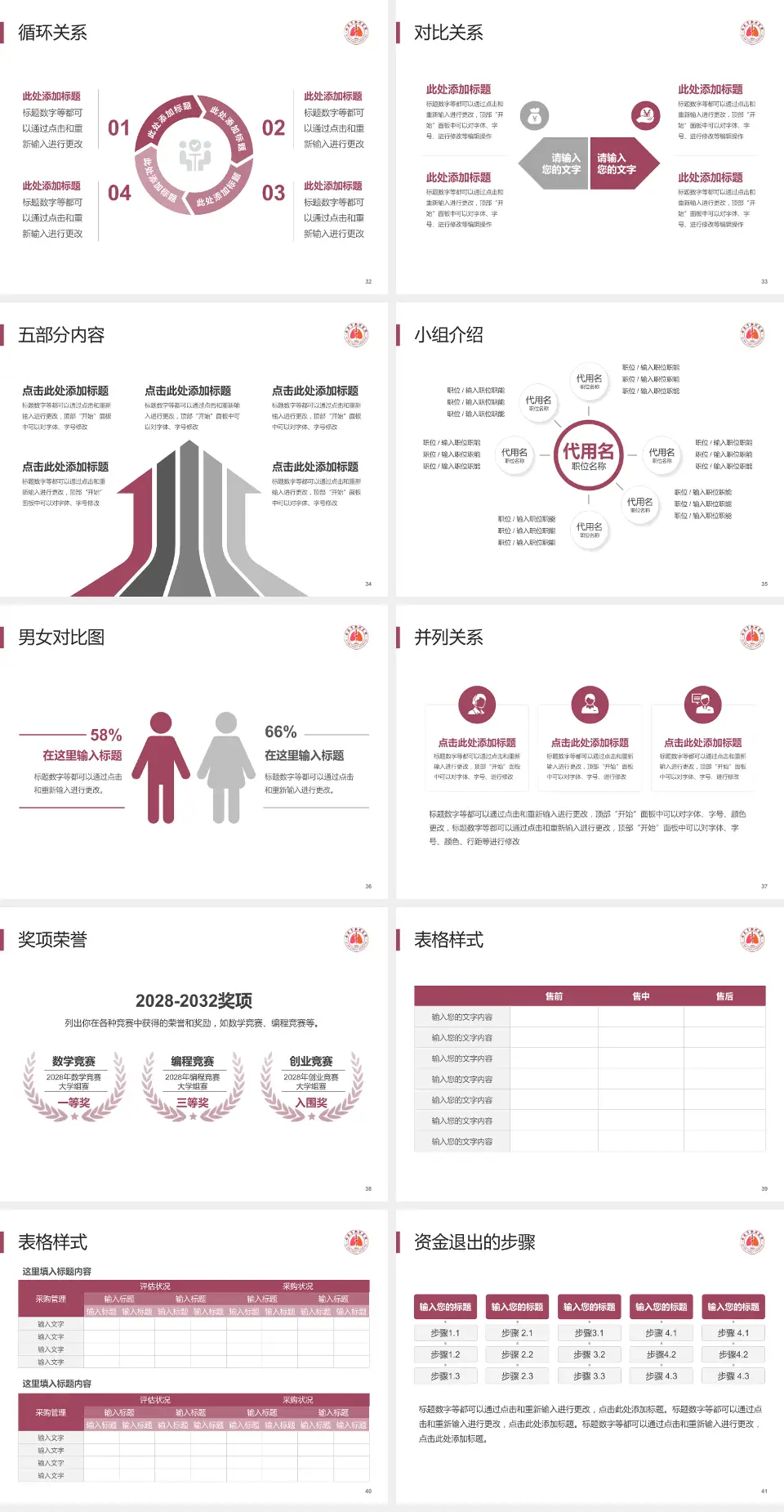 西安市胸科医院医院简介/日常通用PPT模板4:3格式幻灯片预览图5