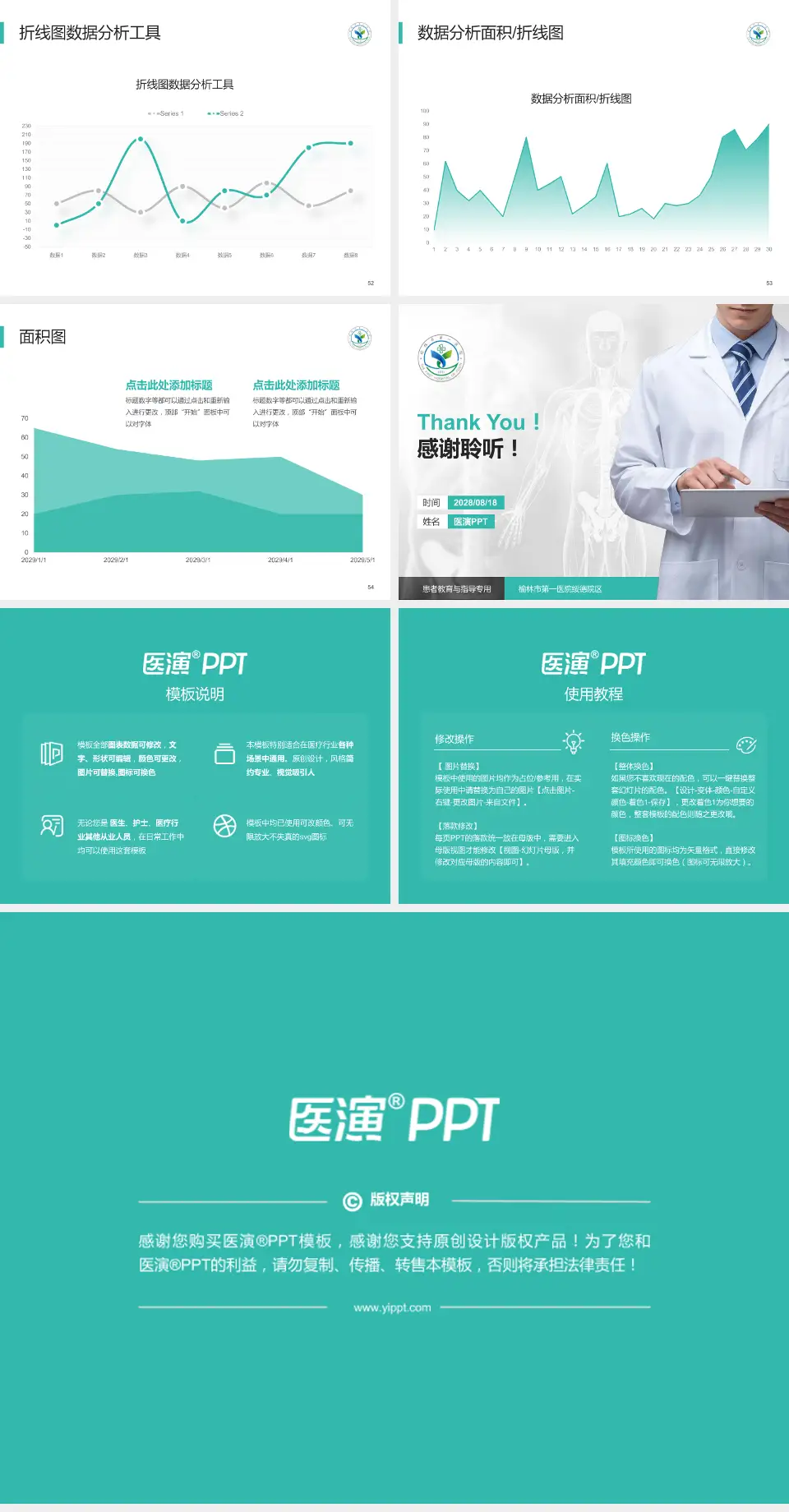 榆林市第一医院绥德院区患者教育与指导PPT模板4:3格式幻灯片预览图7