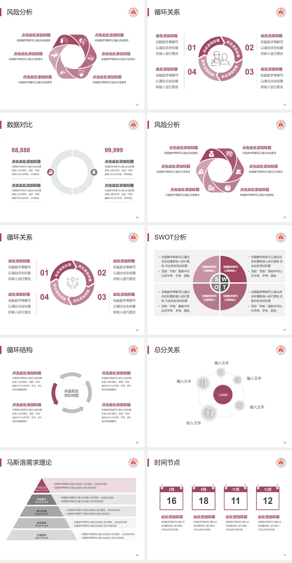 西安市胸科医院科研成果展示PPT模板4:3格式幻灯片预览图4