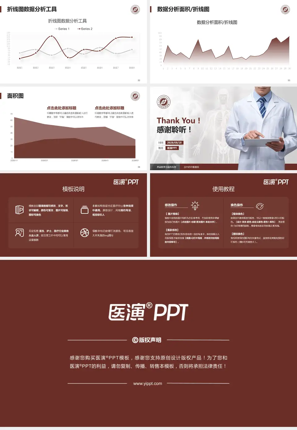 汉中市中医医院患者教育与指导PPT模板16:9格式幻灯片预览图7