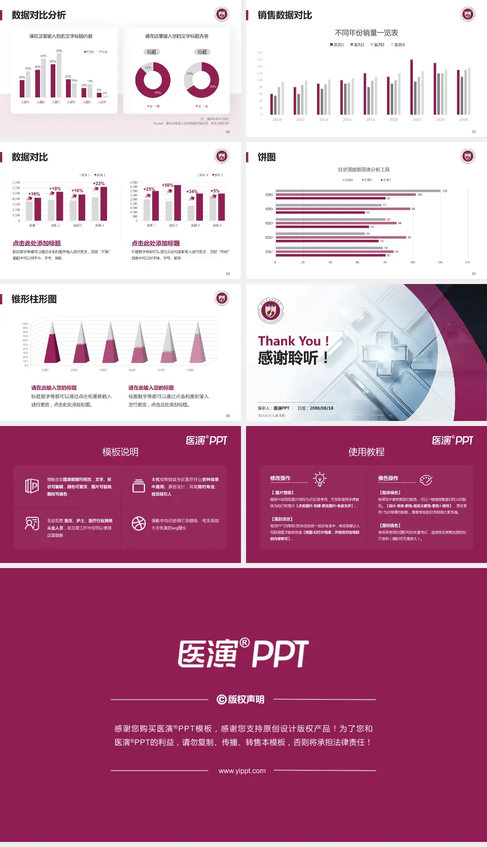西北妇女儿童医院医疗行业比赛专用PPT模板16:9格式幻灯片预览图7