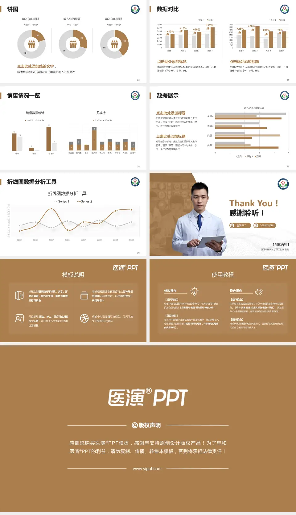 陕西中医药大学第二附属医院病例分享与讨论PPT模板16:9格式幻灯片预览图4