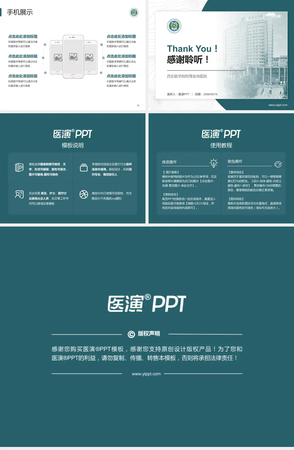 西安医学院附属宝鸡医院医院管理报告PPT模板4:3格式幻灯片预览图7