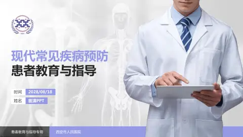 西安市人民医院患者教育与指导PPT模板