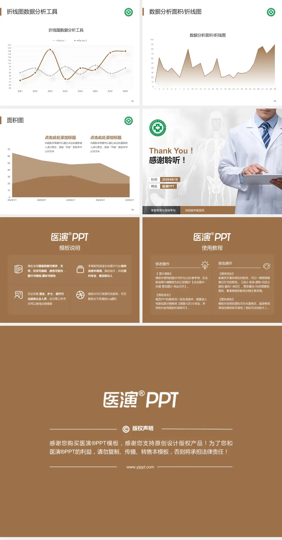 陕西省中医医院患者教育与指导PPT模板4:3格式幻灯片预览图7
