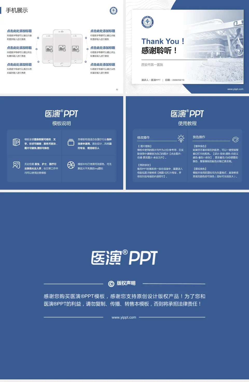 西安市第一医院医院管理报告PPT模板4:3格式幻灯片预览图7