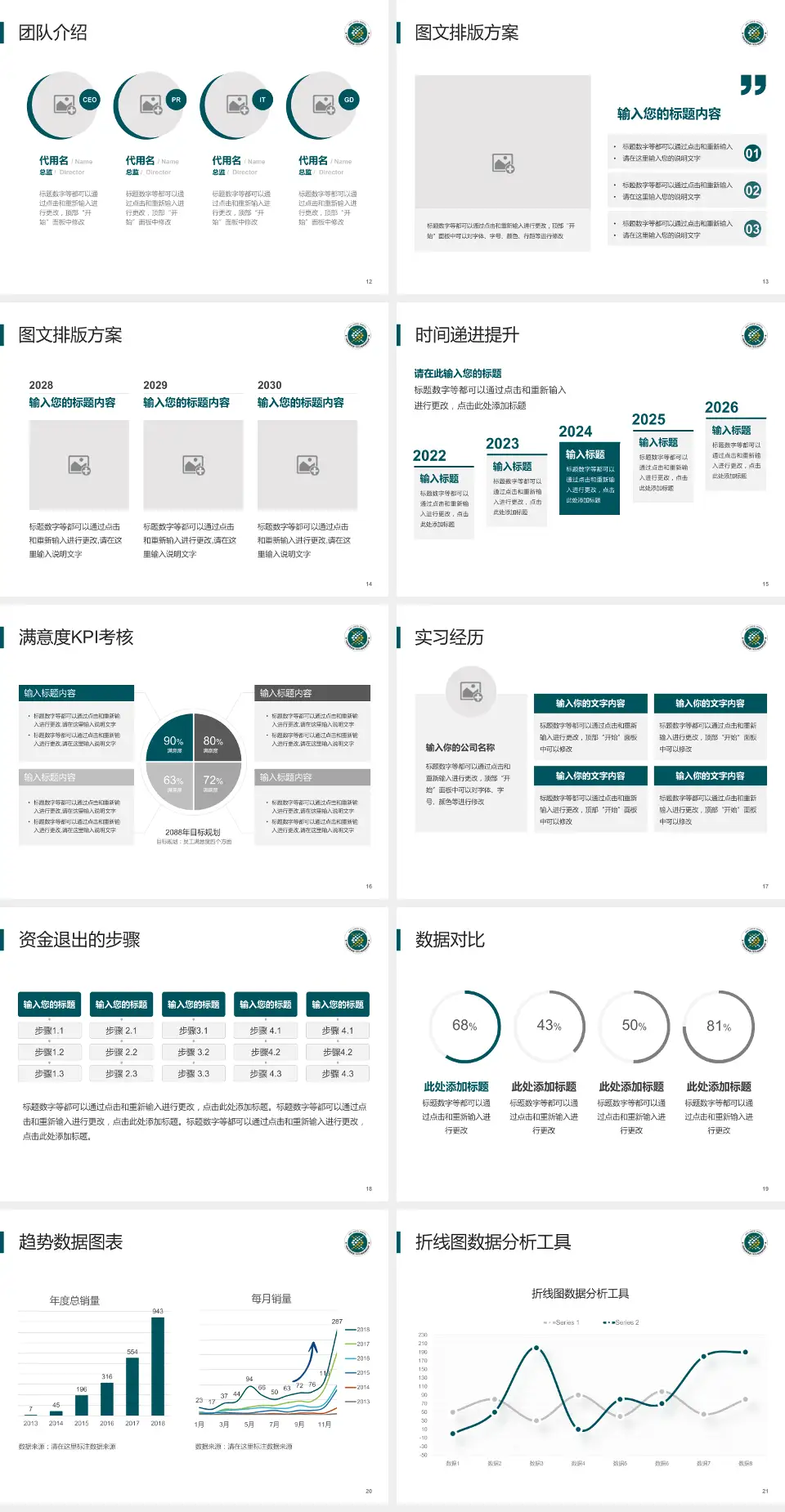 西安市第八医院培训与教育PPT模板4:3格式幻灯片预览图3