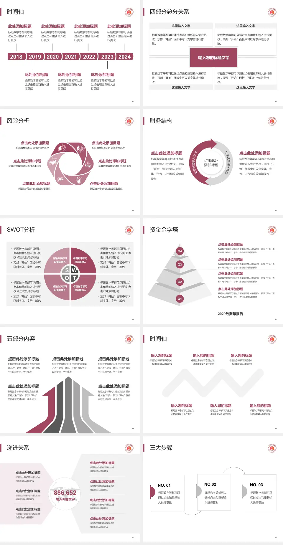 西安市胸科医院患者教育与指导PPT模板4:3格式幻灯片预览图4