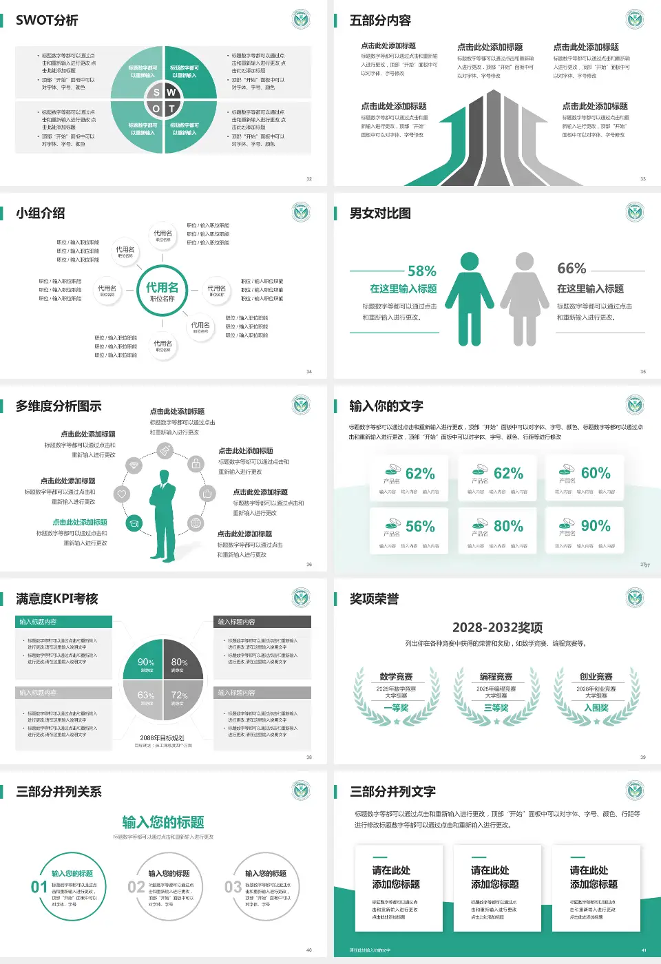 西安医学院第一附属医院医疗行业比赛专用PPT模板16:9格式幻灯片预览图5