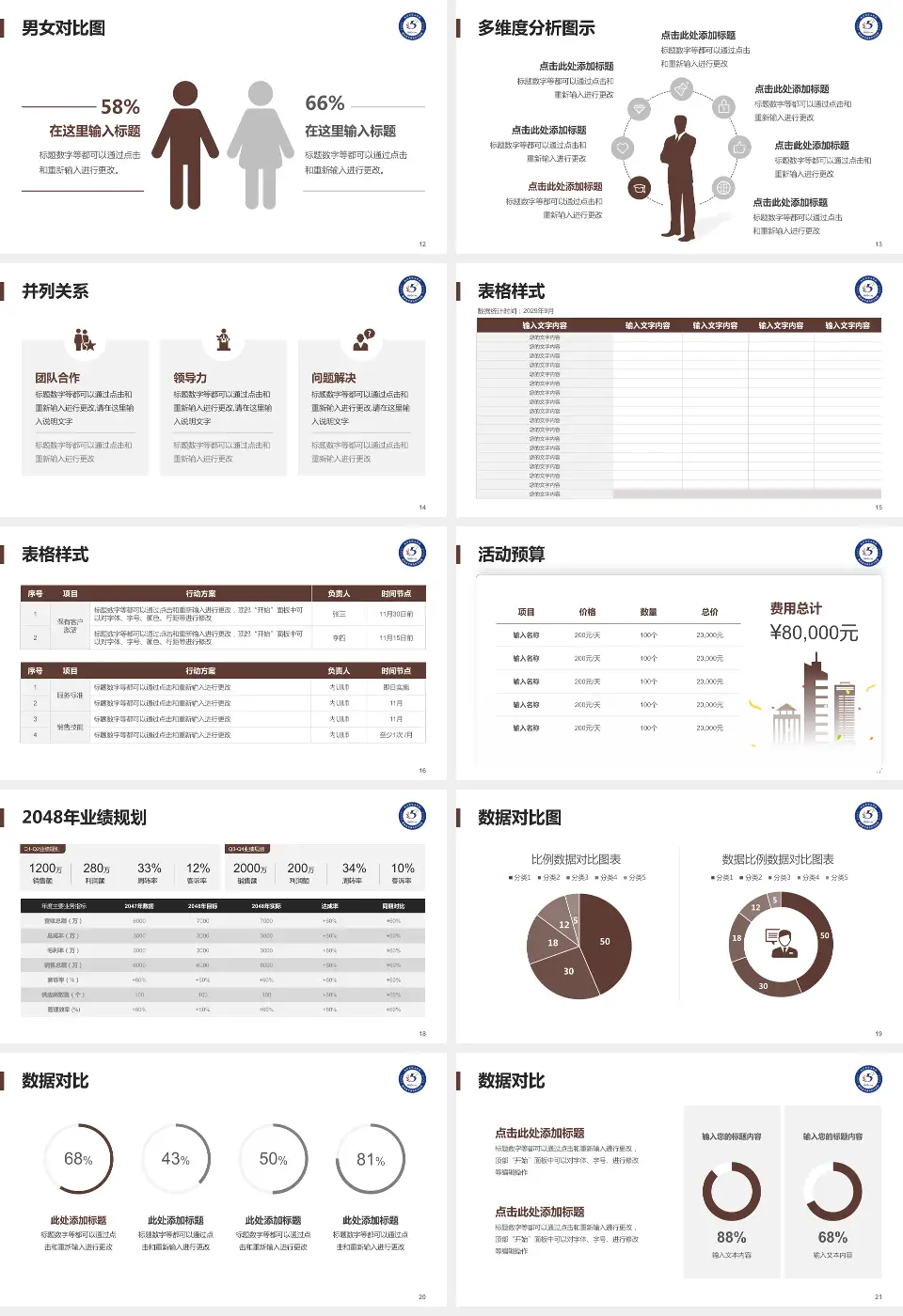 西安市第五医院财务与预算报告PPT模板16:9格式幻灯片预览图3