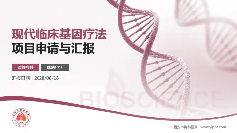 西安市胸科医院项目申请与汇报PPT模板