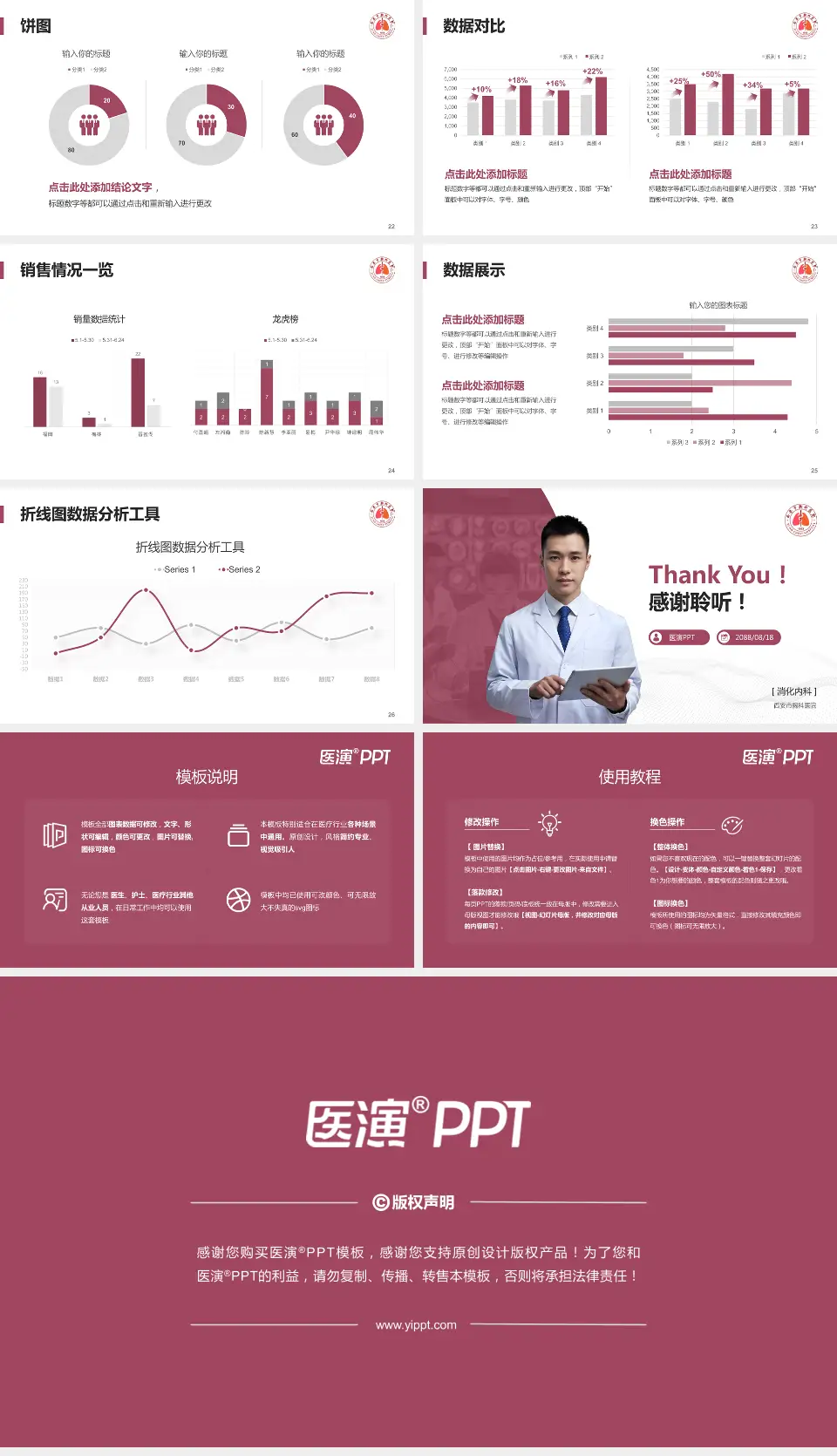 西安市胸科医院病例分享与讨论PPT模板16:9格式幻灯片预览图4