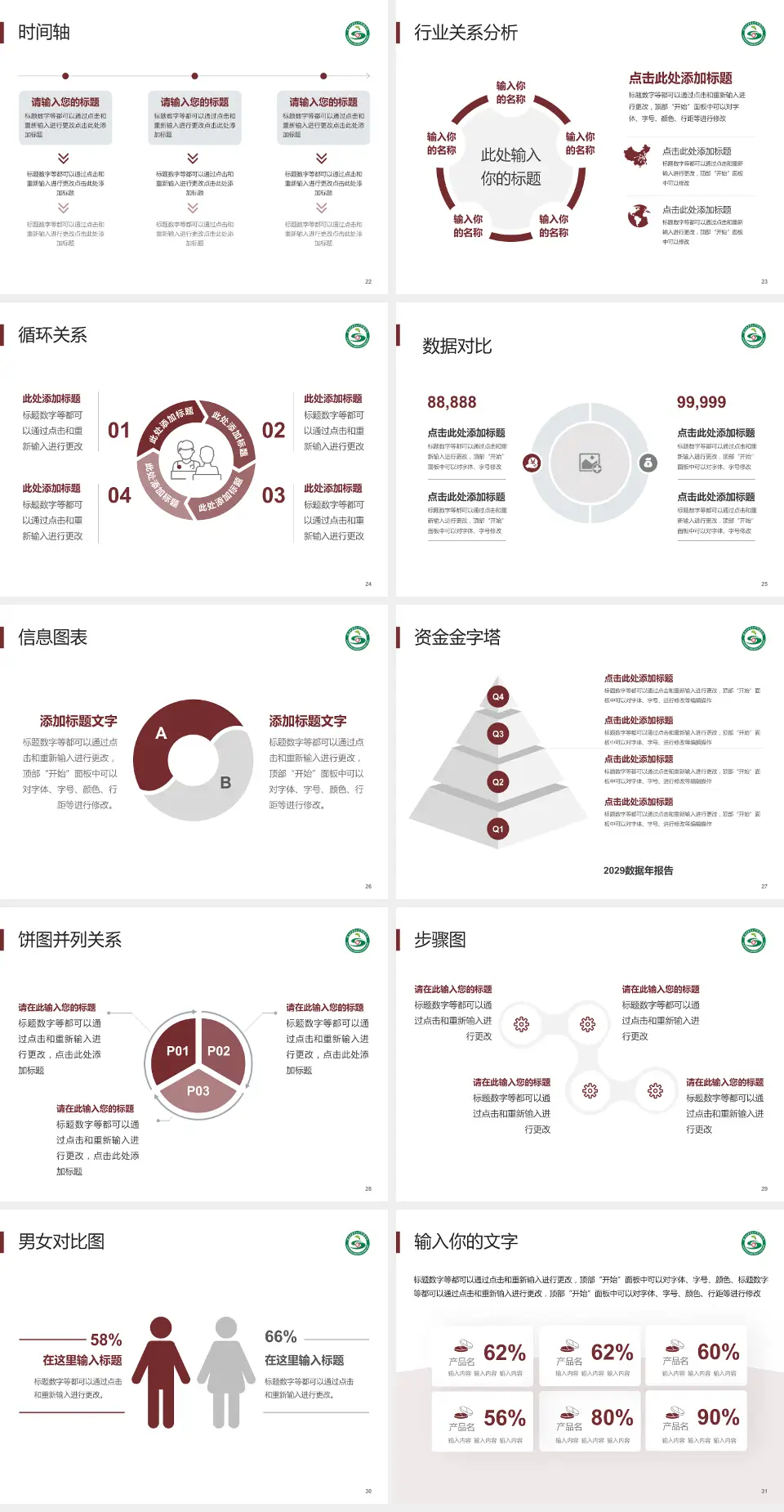 陕西中医药大学附属医院医院管理报告PPT模板4:3格式幻灯片预览图4