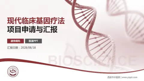 西安市中医院项目申请与汇报PPT模板