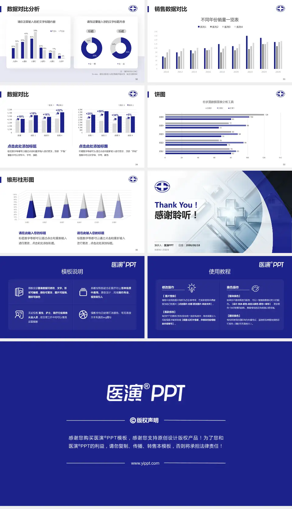 陕西省人民医院医疗行业比赛专用PPT模板16:9格式幻灯片预览图7
