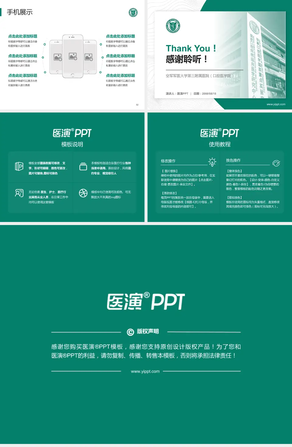 空军军医大学第三附属医院（口腔医学院）医院管理报告PPT模板4:3格式幻灯片预览图7