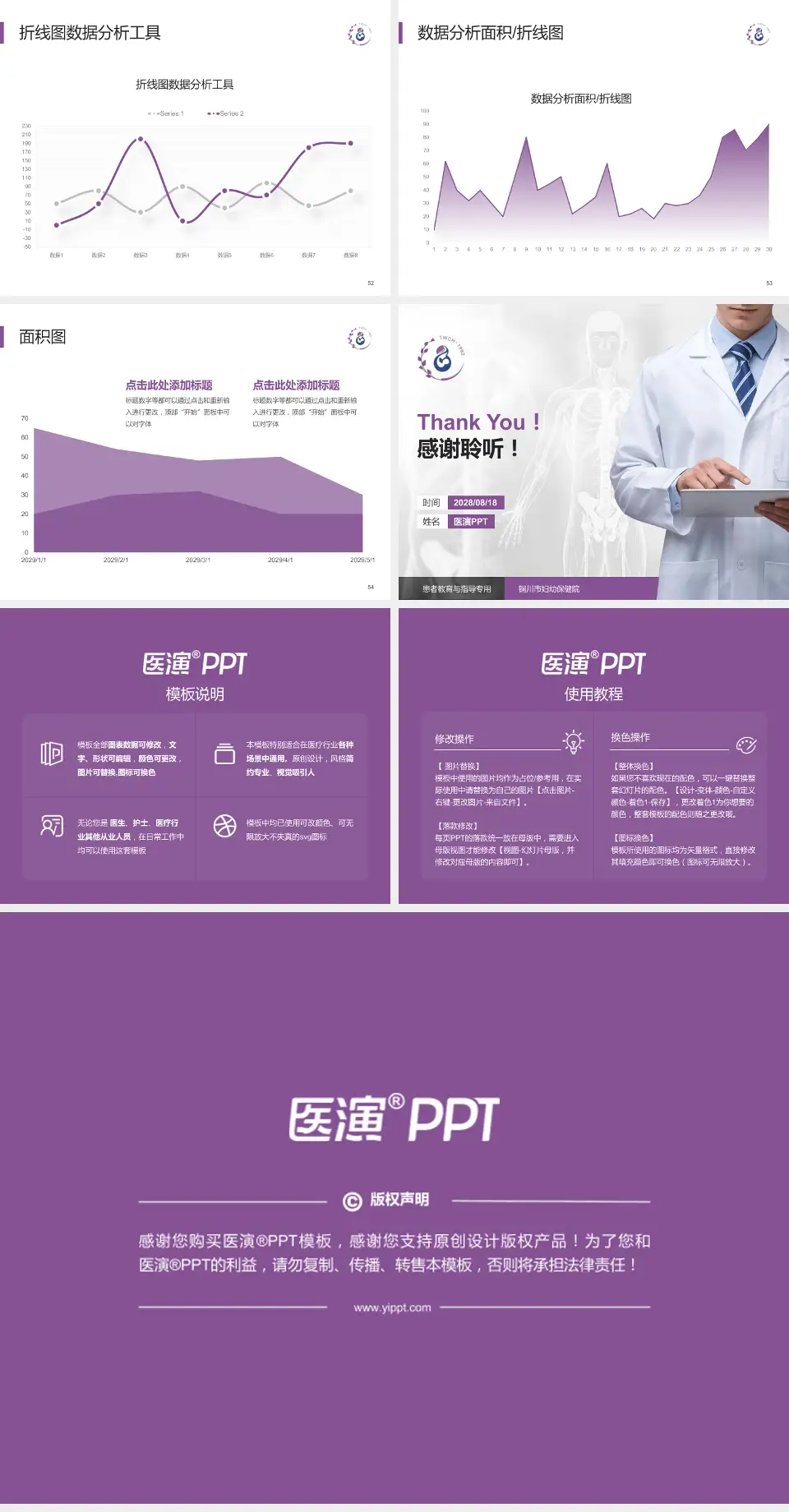 铜川市妇幼保健院患者教育与指导PPT模板4:3格式幻灯片预览图7