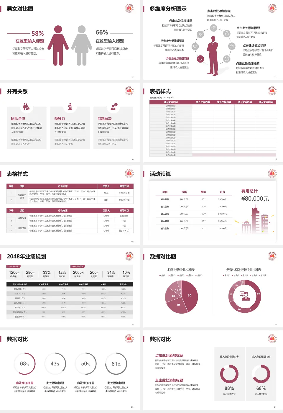 西安市胸科医院财务与预算报告PPT模板16:9格式幻灯片预览图3