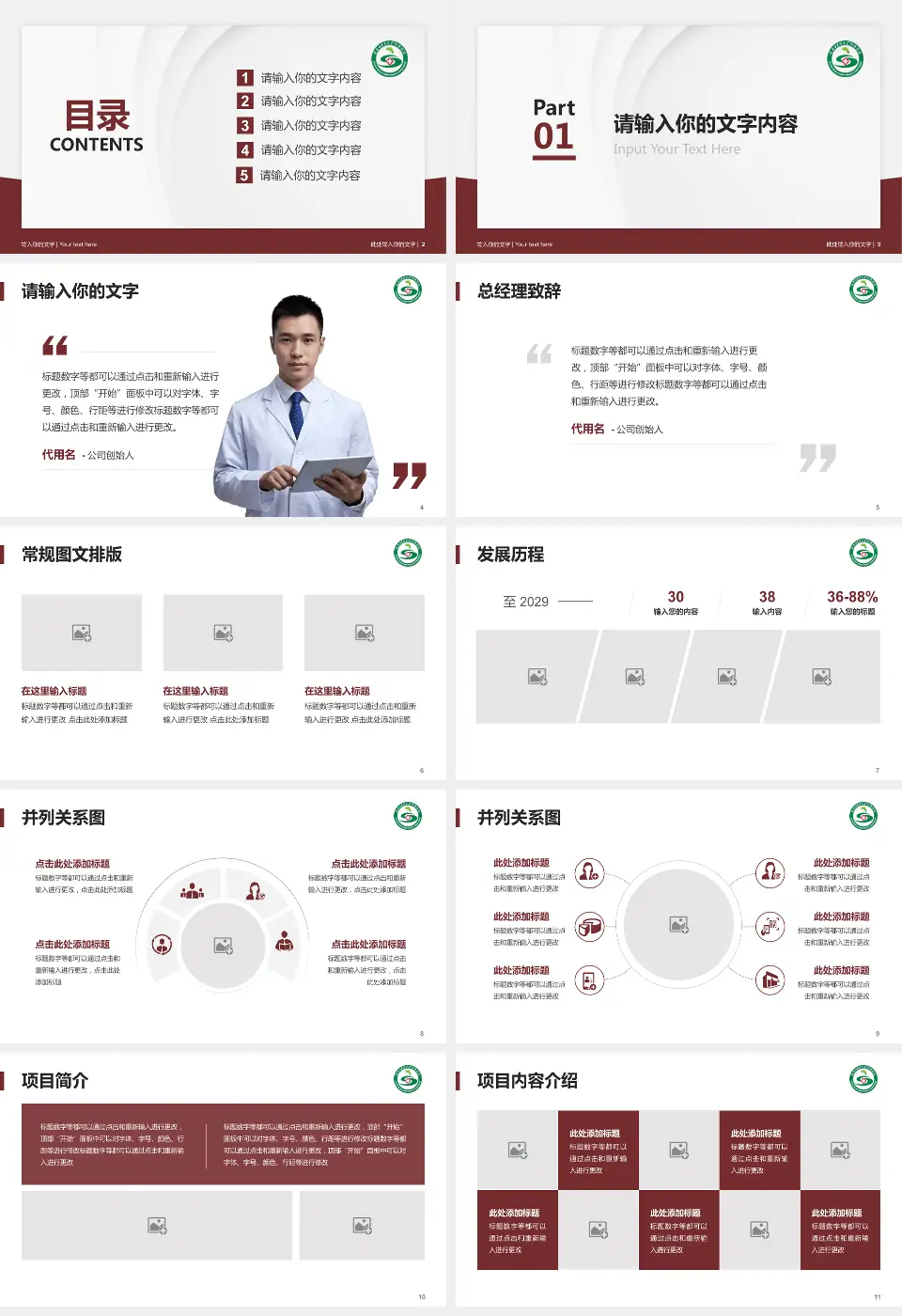 陕西中医药大学附属医院医院管理报告PPT模板16:9格式幻灯片预览图2