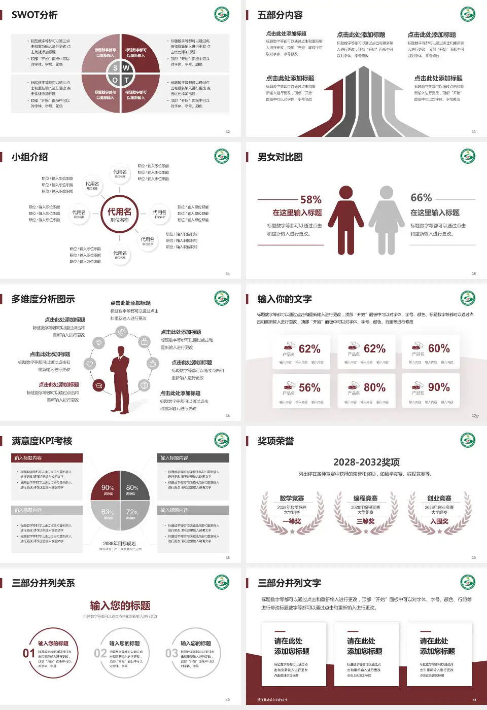 陕西中医药大学附属医院医疗行业比赛专用PPT模板16:9格式幻灯片预览图5