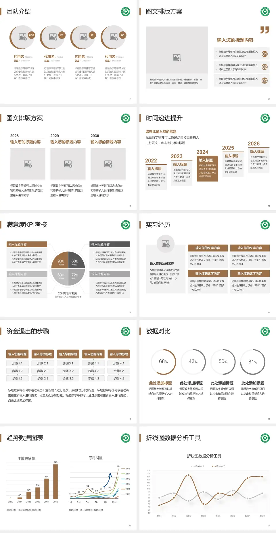陕西省中医医院培训与教育PPT模板4:3格式幻灯片预览图3
