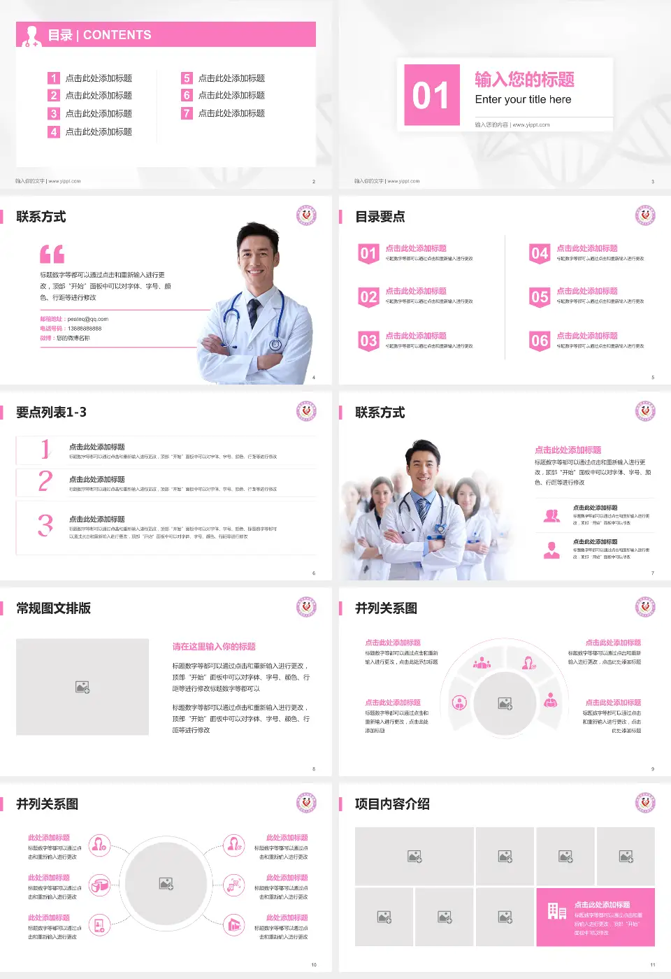 渭南市妇幼保健院科室介绍与推广PPT模板16:9格式幻灯片预览图2