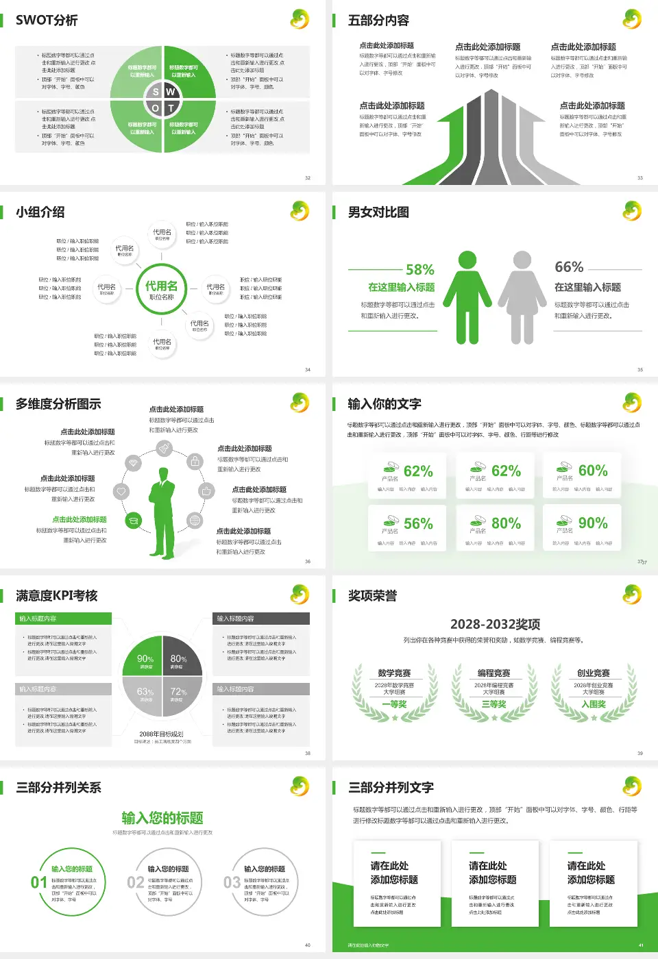 牡丹江市妇女儿童医院医疗行业比赛专用PPT模板16:9格式幻灯片预览图5